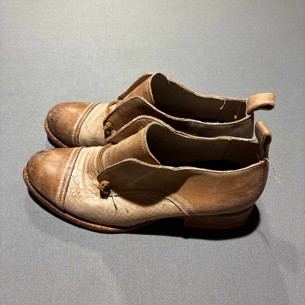 Freebird Brown and Tan Ankle Boots